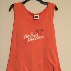 Harley-Davidson Women's Tank Top Orange 2006 M